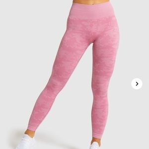 pink gymshark camo leggings